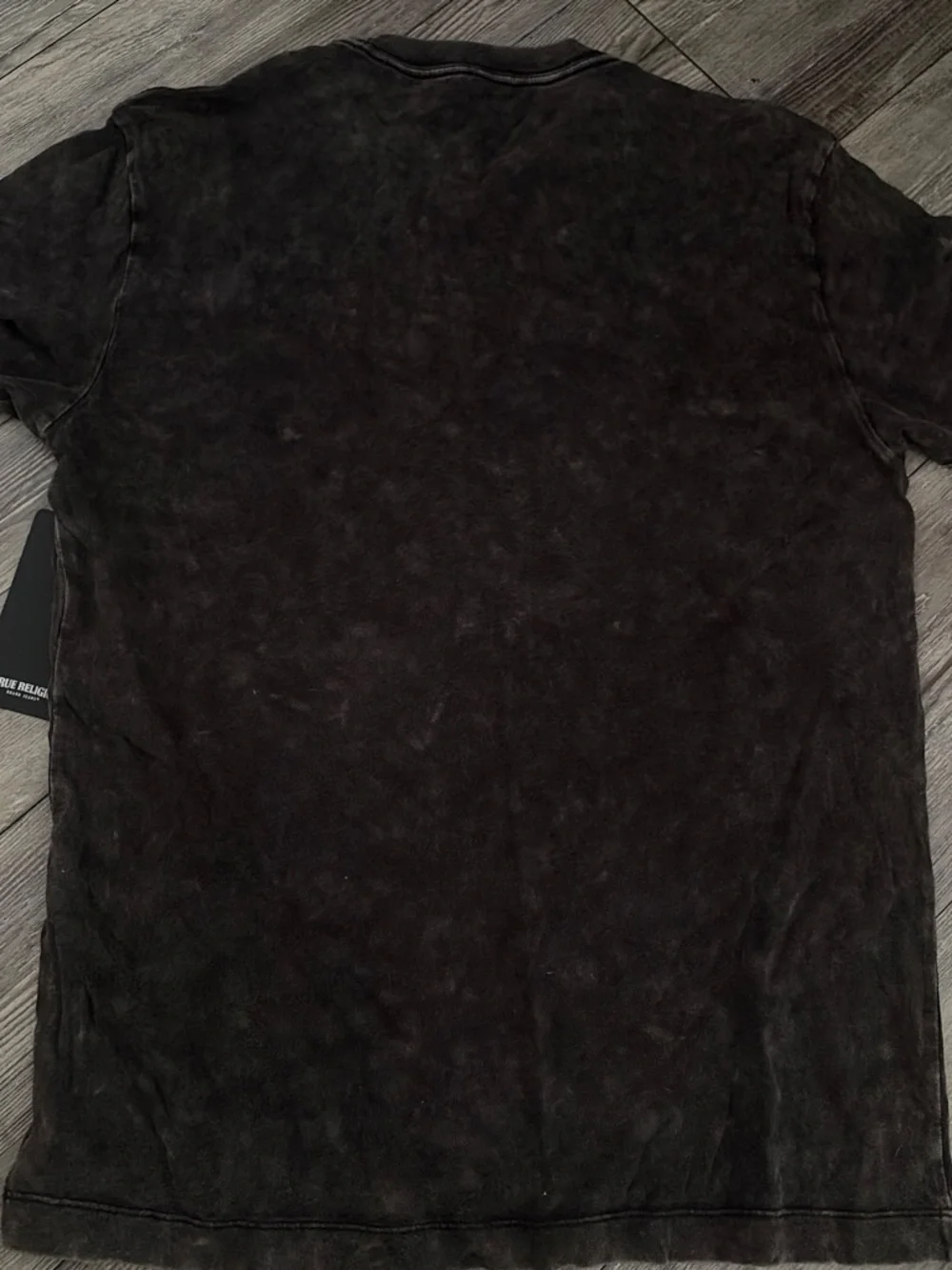 True Religion Black Tee with White Logo Graphic